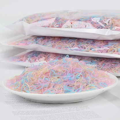 1000Pcs/Lot Disposable Gum for Hair Children TPU Rubber Bands Ponytail Holder Elastic Hair Band Girls Scrunchie Hair Accessories